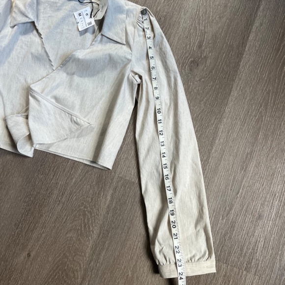 Zara cropped shirt with bow - Picture 8 of 11